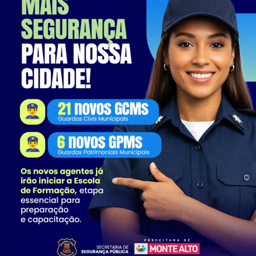 Monte Alto contrata 27 novos agentes para reforçar Segurança Pública