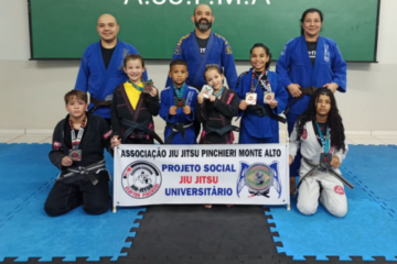 Monte Alto brilha no circuito de jiu-jitsu em Jaboticabal, levando para casa sete medalhas