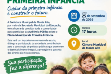 Debate sobre o Plano Municipal da Primeira Infância acontece na próxima sexta-feira, dia 25